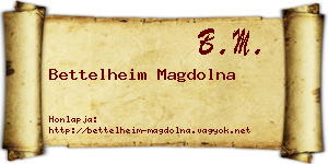 Bettelheim Magdolna névjegykártya